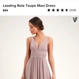 Leading Role Taupe Maxi Dress